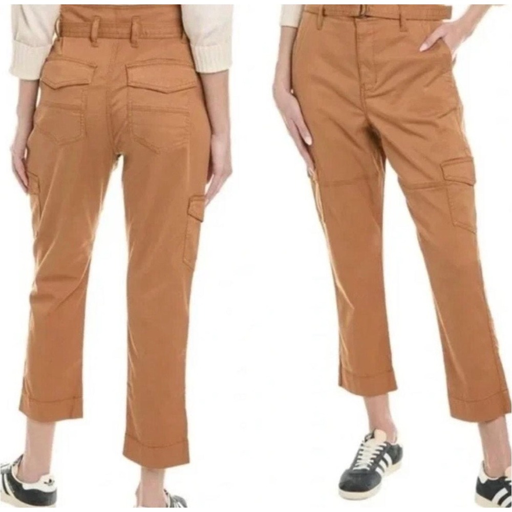 Cabi Cashew Brown Paper Bag Cargo Pants Mythical Size 8 NWT High Waist Chic